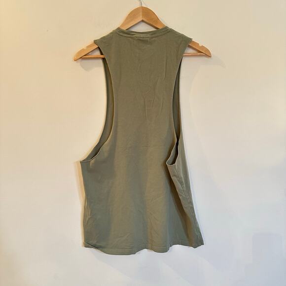 Gymshark Muscle Tank sz S green sleeveless workout Tank critical drop tank - Picture 5 of 6